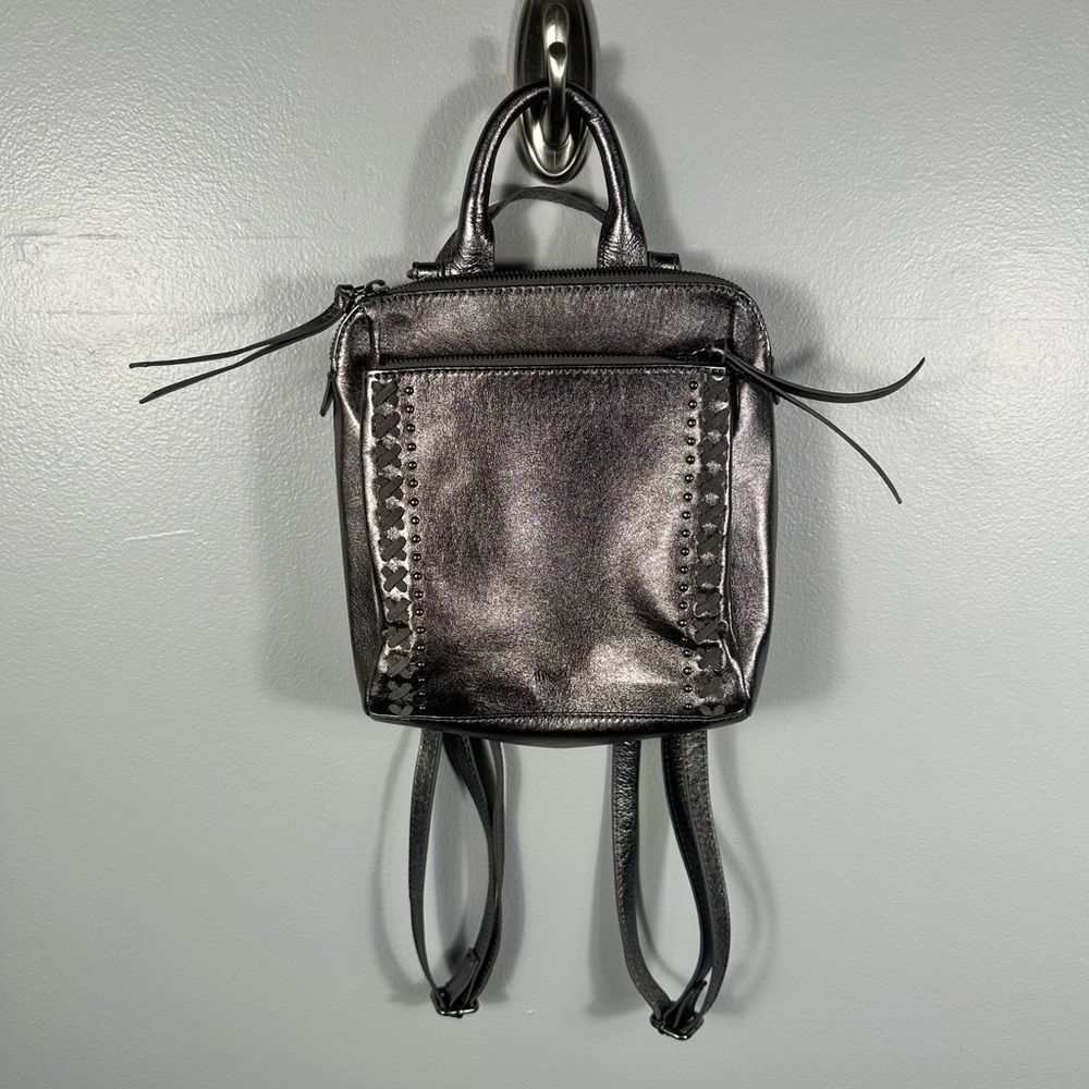 The Sak Graphite Metal Loyola Leather Convertible Purse Backpack NWT One Size